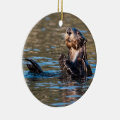 Sunny Zee Otter Keramisch Ornament (Rechts)