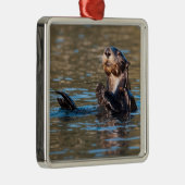 Sunny Zee Otter Metalen Ornament (Rechts)