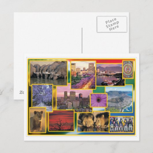 Sunny Zuid-Afrika Briefkaart (Voorkant / Achterkant)