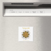 Sunnycomb - 2" vierkante magneet (wit) (Insitu (Vaatwasser))