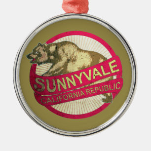 Sunnyvale California beer Feestornament Metalen Ornament