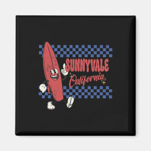 Sunnyvale Californië Retro Surfer Vintage Strand Magneet