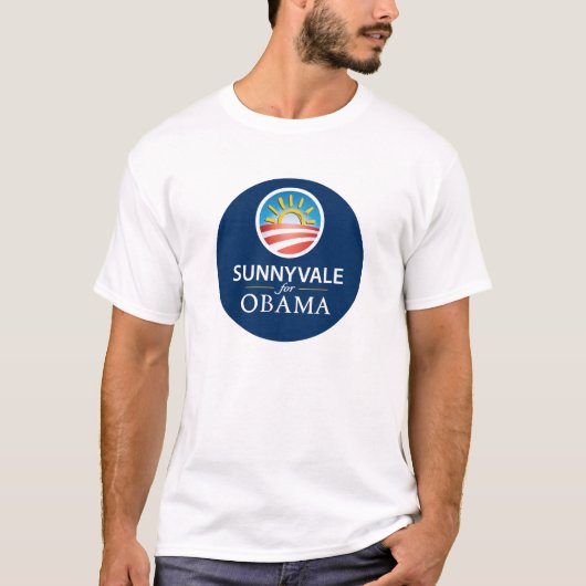 Sunnyvale for Obama T - Light T-shirt (Voorkant)