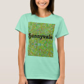 Sunnyvale met abstracte kunst en met retroflecteri t-shirt (Voorkant)