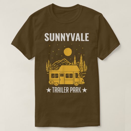 Sunnyvale Trailer Park Mobiel Thuisvervoer T-shirt (Design voorkant)