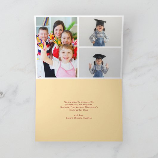 Sunray Kind voorschoolse foto Afstuderen Aankondig (Binnen)