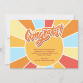 Sunray Kind voorschoolse foto Afstuderen Aankondig Kaart (Achterkant)