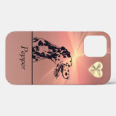 Sunray Roze geïnkt Dalmatian Dog iPhone 12 Hoesje (Achterkant (horizontaal))