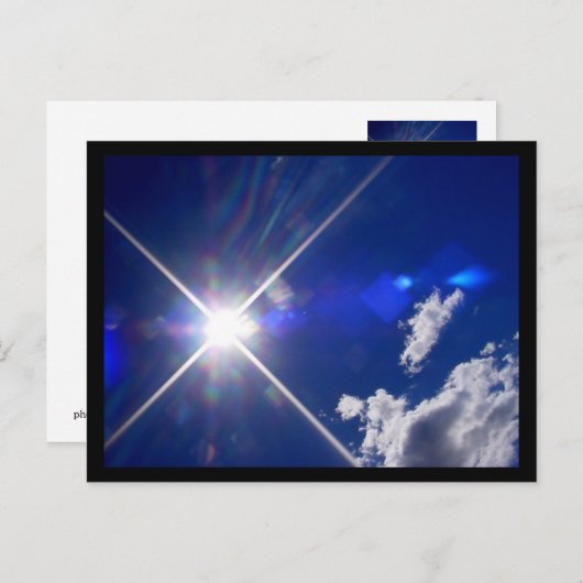 Sunrays Briefkaart (Voorkant / Achterkant)