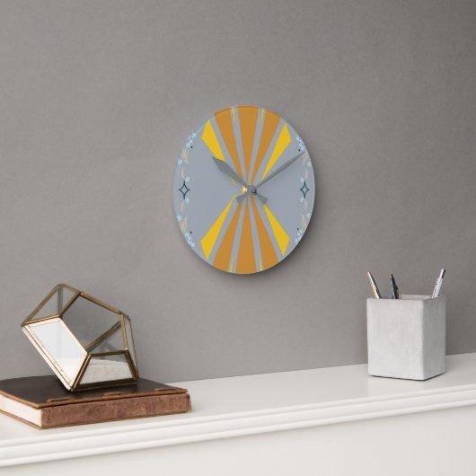 Sunrays Cloudy Wall Clock Ronde Klok (Kantoor)