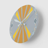Sunrays Cloudy Wall Clock Ronde Klok (Hoek)