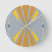 Sunrays Cloudy Wall Clock Ronde Klok (Voorkant)