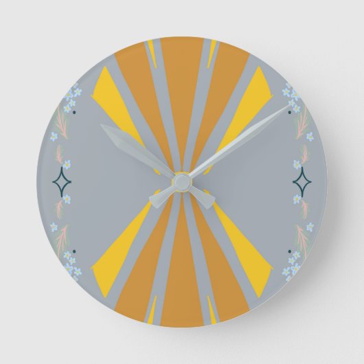Sunrays Cloudy Wall Clock Ronde Klok (Voorkant)