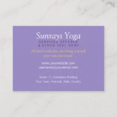 Sunrays Yoga Silhouette met Logo Visitekaartje (Achterkant)