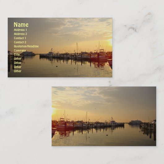 Sunrise aan de Atlantische Highlands New Jersey Visitekaartje (Voorkant / Achterkant)