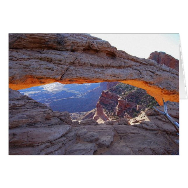 Sunrise aan de Kaart van Mesa Arch Utah (Voorkant Horizontaal)