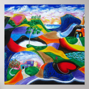 Sunrise aan de kust van Puerto Rico Poster