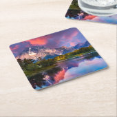 Sunrise aan de Oxbow Bend Kartonnen Onderzetters (Schuin)