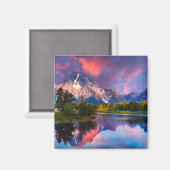 Sunrise aan de Oxbow Bend Magneet (Voorkant / Achterkant)