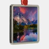 Sunrise aan de Oxbow Bend Metalen Ornament (Rechts)