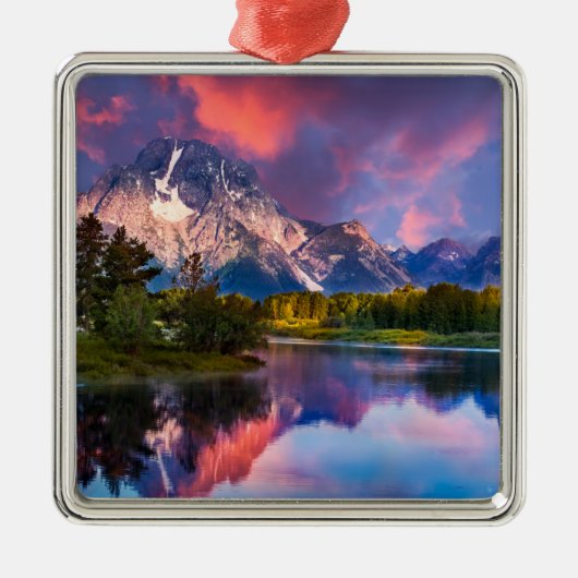 Sunrise aan de Oxbow Bend Metalen Ornament (Voorkant)