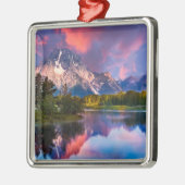 Sunrise aan de Oxbow Bend Metalen Ornament (Links)