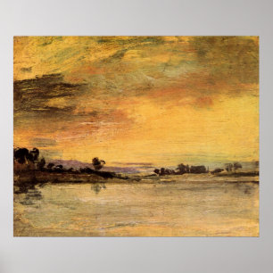 Sunrise aan de rivier de Joseph Mallord Turner Poster
