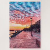 Sunrise aan de rivierstraat legpuzzel (Verticaal)