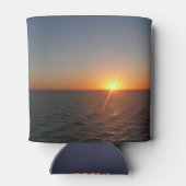 Sunrise aan de Zee III Ocean Horizon Seascape Blikjeskoeler (Achterkant)