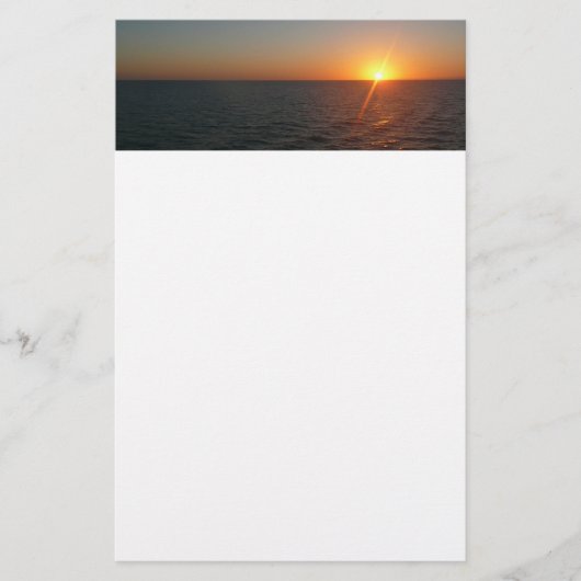 Sunrise aan de Zee III Ocean Horizon Seascape Briefpapier (Voorkant)