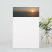 Sunrise aan de Zee III Ocean Horizon Seascape Briefpapier (Staand voorkant)