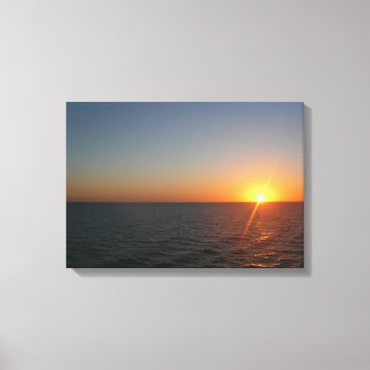 Sunrise aan de Zee III Ocean Horizon Seascape Canvas Afdruk (Voorkant)