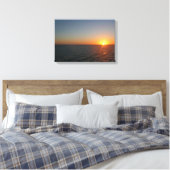 Sunrise aan de Zee III Ocean Horizon Seascape Canvas Afdruk (Insitu (Slaapkamer))