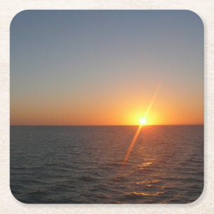 Sunrise aan de Zee III Ocean Horizon Seascape Kartonnen Onderzetters