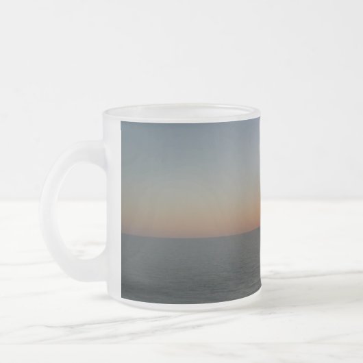 Sunrise aan de Zee III Ocean Horizon Seascape Matglas Koffiemok (Links)