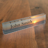 Sunrise aan de Zee III Ocean Horizon Seascape Naambordje (Zijkant)