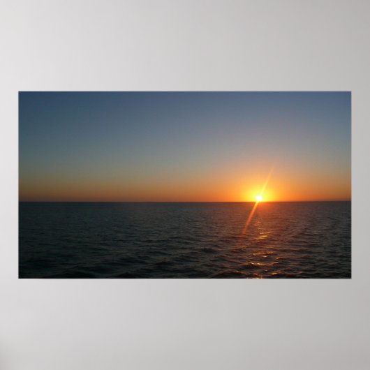 Sunrise aan de Zee III Ocean Horizon Seascape Poster (Voorkant)