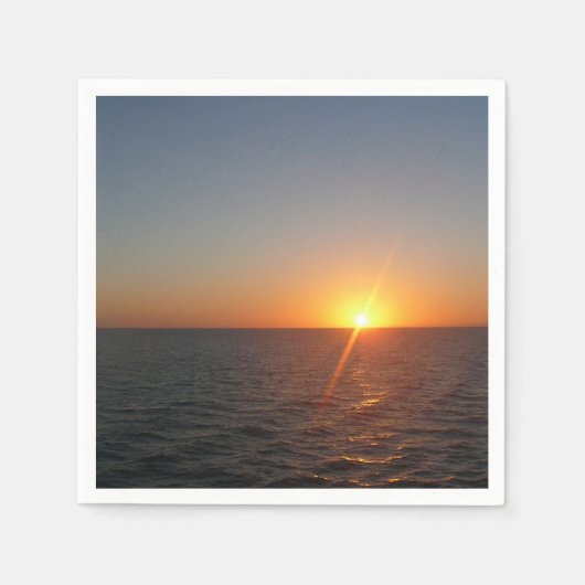 Sunrise aan de Zee III Ocean Horizon Seascape Servetten (Voorkant)