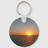 Sunrise aan de Zee III Ocean Horizon Seascape Sleutelhanger (Voorkant)