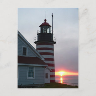 Sunrise aan het Briefkaart van de vuurtoren van We