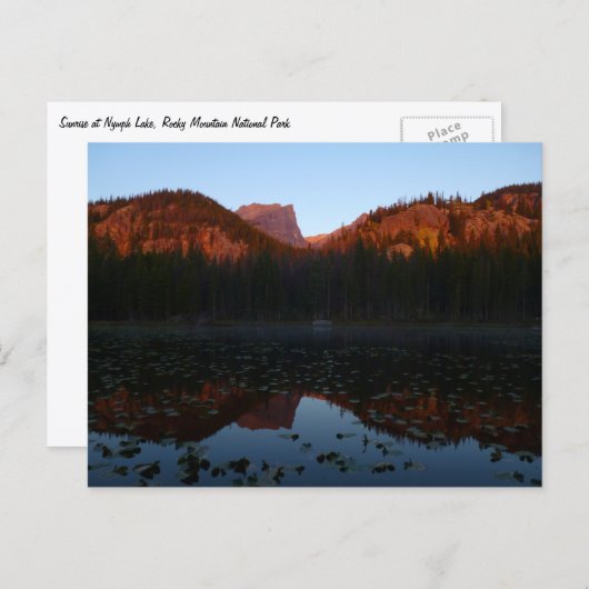 Sunrise aan het meer van Nymph I Briefkaart (Voorkant / Achterkant)