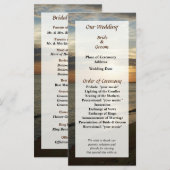 Sunrise aan het Norfolk VA Wedding Programme Programmakaart (Voorkant / Achterkant)