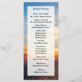 Sunrise aan het Zee Wedding Programme Programmakaart (Achterkant)