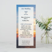 Sunrise aan het Zee Wedding Programme Programmakaart (Staand voorkant)