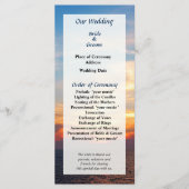 Sunrise aan het Zee Wedding Programme Programmakaart (Voorkant)