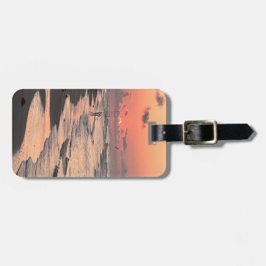 Sunrise aan Texas Coast, gepersonaliseerd Bagagelabel (Voorkant horizontaal)