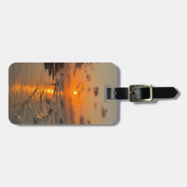 Sunrise aan Texas Coast, gepersonaliseerd Bagagelabel
