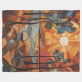 Sunrise - abstract fleece deken (Voorkant (Horizontaal))