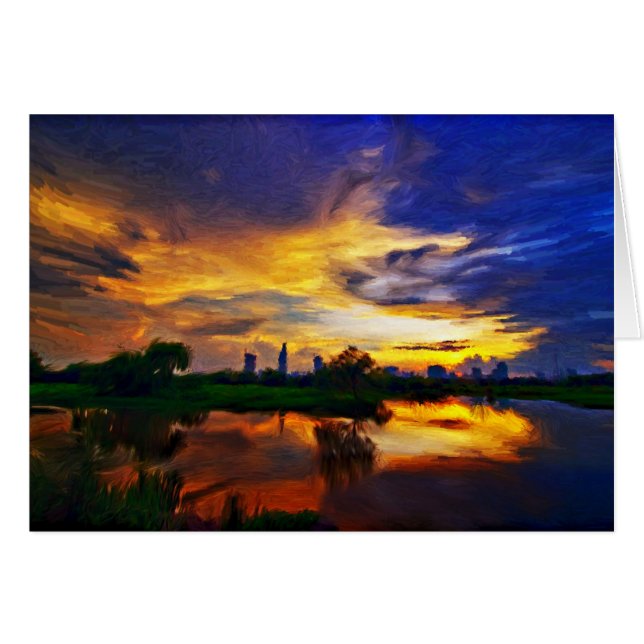 Sunrise | Abstract schilderij (Voorkant Horizontaal)