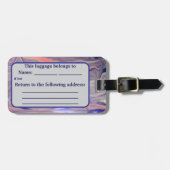 Sunrise Acrylic Pour Inspired Bagagelabel (Voorkant horizontaal)